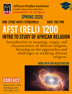 AFST 1200, Intro to Study of African Religion