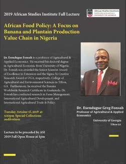 African Food Policy: A Focus on Banana and Plantain Production Value Chain in Nigeria